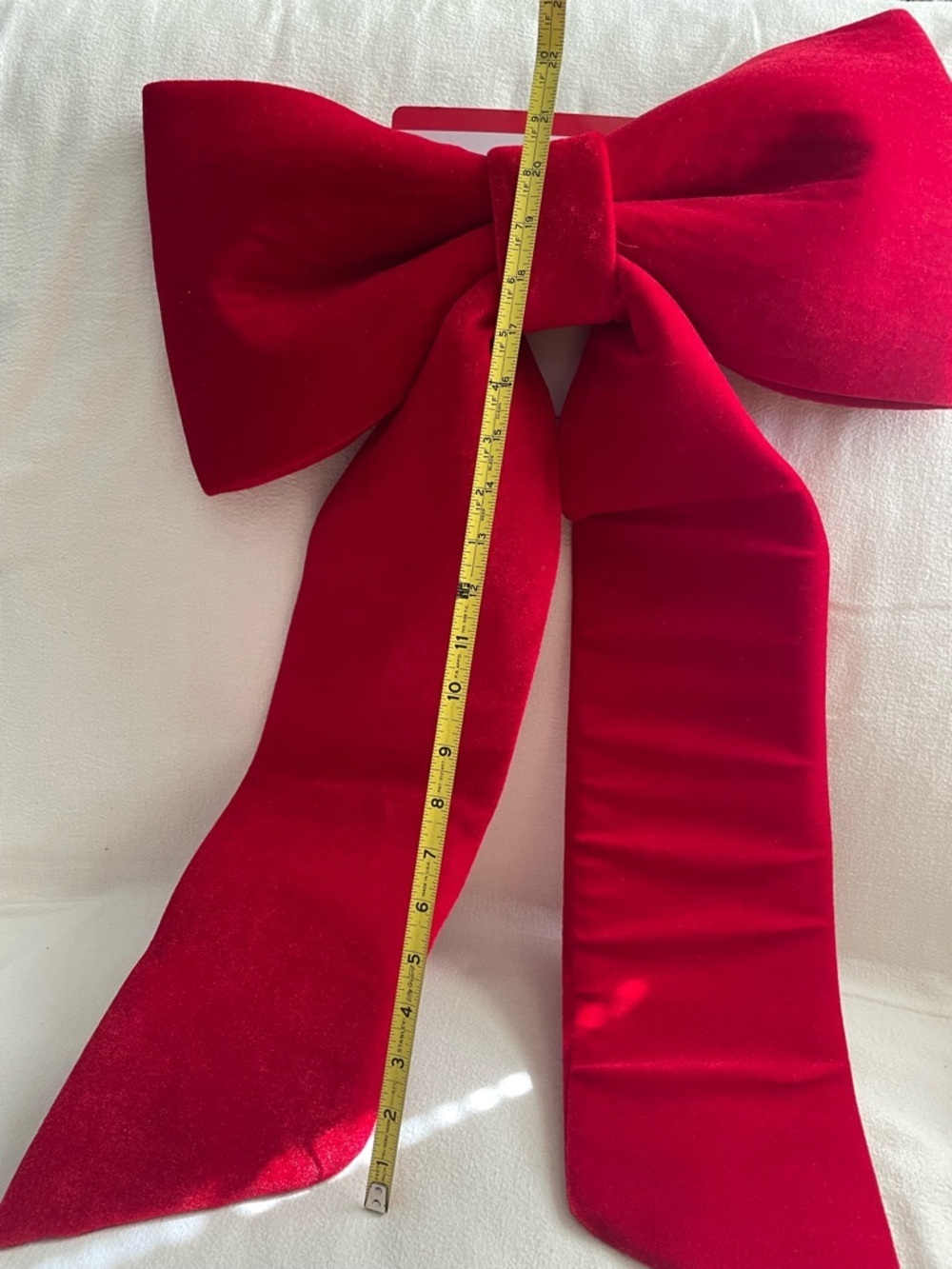 NWT Celebrate It Large Red Velvet Tree Bow - Picture 4 of 9